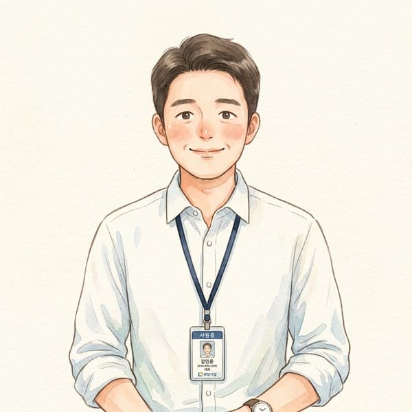 독립을 준비하는 직장인을 그린 수채화 초상