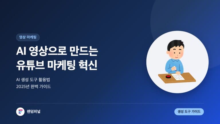 AI 영상 유튜브 마케팅 혁신: AI 영상 생성 도구를 활용한 유튜브 마케팅 완벽 가이드 (2025) — 대표 이미지
