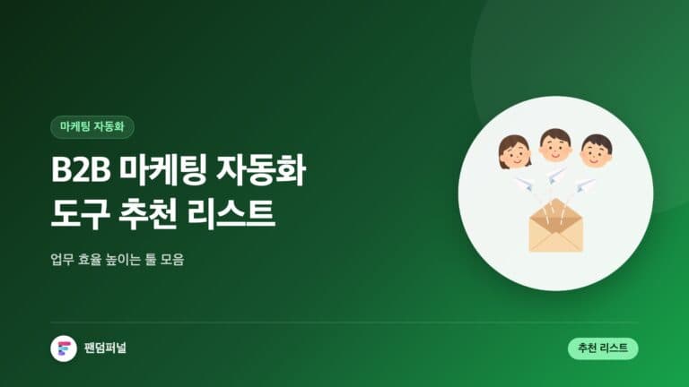 B2B 마케팅 자동화 도구 추천 리스트 — 대표 이미지