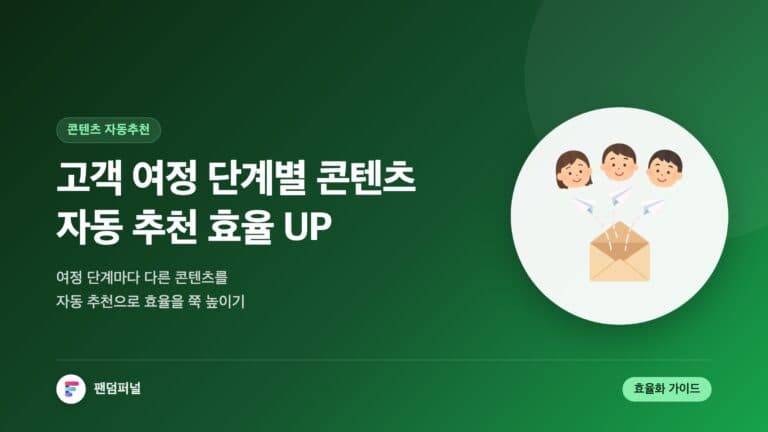 고객 여정 단계별 콘텐츠 자동 추천으로 효율 UP! — 대표 이미지