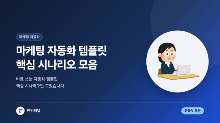마케팅 자동화 템플릿 핵심 시나리오 — 대표 이미지