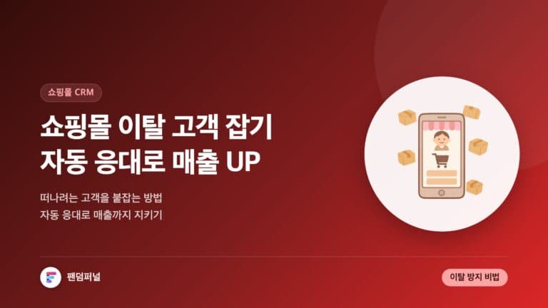 쇼핑몰 이탈 고객 잡는 자동 응대: 매출 UP! 자동화 비법 — 대표 이미지