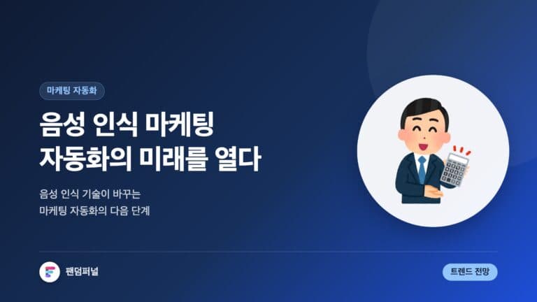음성 인식 마케팅 자동화 미래를 열다 — 대표 이미지