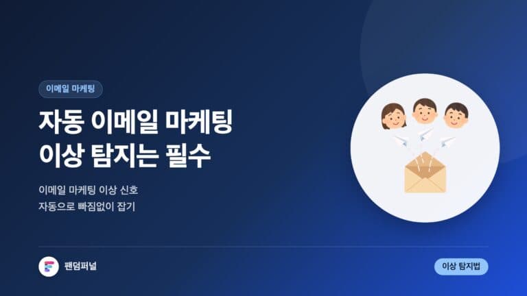 자동 이메일 마케팅 이상 탐지 필수 — 대표 이미지