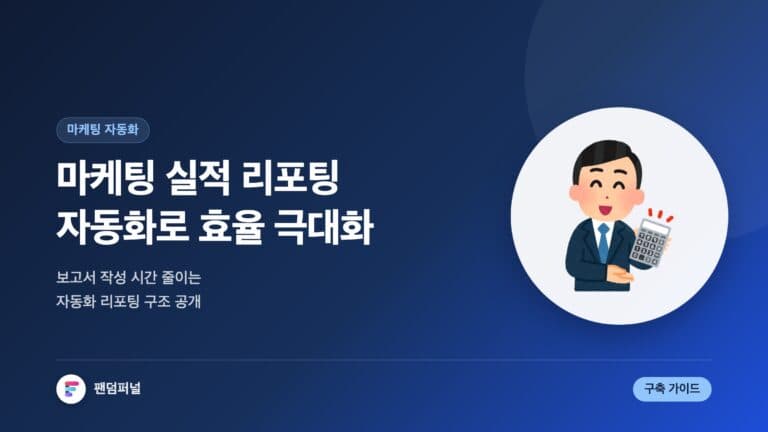자동화된 마케팅 실적 리포팅 구조: 효율 극대화 방법 — 대표 이미지