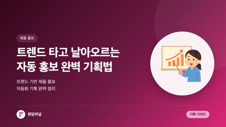 트렌드 타고 자동 홍보 날개 달기 | 트렌드 기반 제품 홍보 자동화 기획 완벽 가이드 — 대표 이미지
